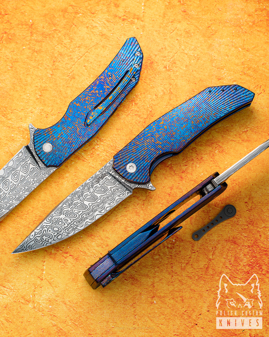 NÓŻ SKŁADANY DRAGONFLY 7 TIMASCUS DAMASTEEL HERMAN