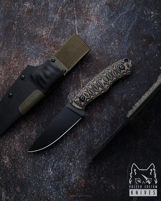 NÓŻ TAKTYCZNY SURVIVALOWY POGWIZD TACTICAL 2 K110 D2 MICARTA SIMON'S