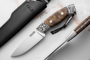 NÓŻ MYŚLIWSKI HUNTER INDIVIDUAL H314 N690 STABILIZOWANA CZECZOTA KLONU FALKE KNIVES