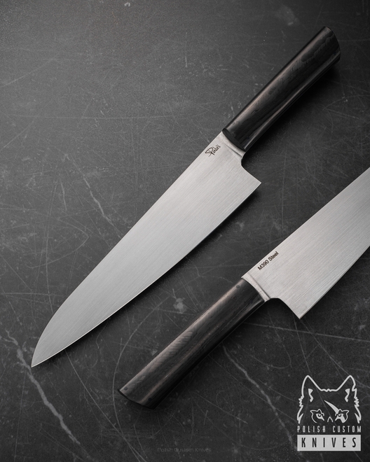 NÓŻ KUCHENNY CHEF 210 5 M390 CARBON FIBRE PABIŚ
