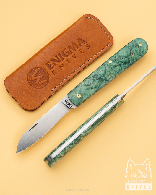 NÓŻ SKŁADANY, SLIPJOINT ENIGMA KNIVES 15 Z POCHWĄ 