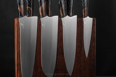 EKSKLUZYWNY ZESTAW SIEDMIU NOŻY KUCHENNYCH 1 M390 PIÓRO KNIVES