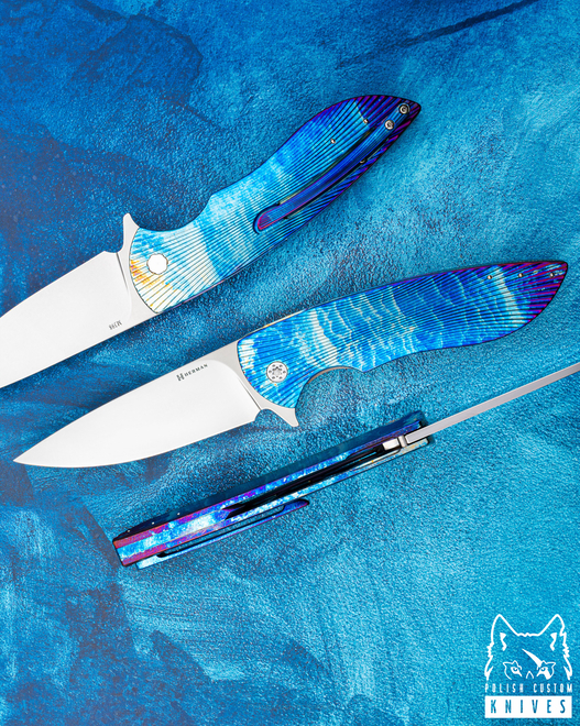 NÓŻ SKŁADANY FOLDER BIG STING #0041 M398 HERMAN KNIVES