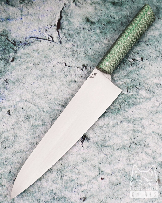 NÓŻ KUCHENNY CHEF 210 61 GREEN TWILL ELMAX PABIŚ KNIVES