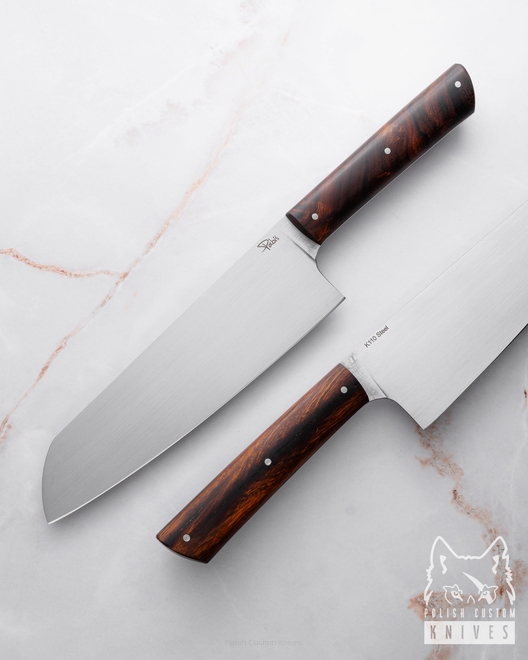 NÓŻ KUCHENNY SANTOKU 180 28 K110 IRON WOOD PABIŚ KNIVES