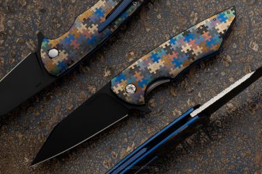 NÓŻ SKŁADANY FOLDER VESPERTILIO #0267 M390 PUZZLE HERMAN KNIVES