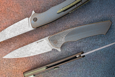 NÓŻ SKŁADANY FOLDER SLIM #0713 DAMASTEEL HALF DRESS HERMAN KNIVES