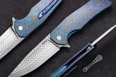 NÓŻ SKŁADANY DRAGONFLY 1 BLACK TIMASCUS DAMACORE HERMAN