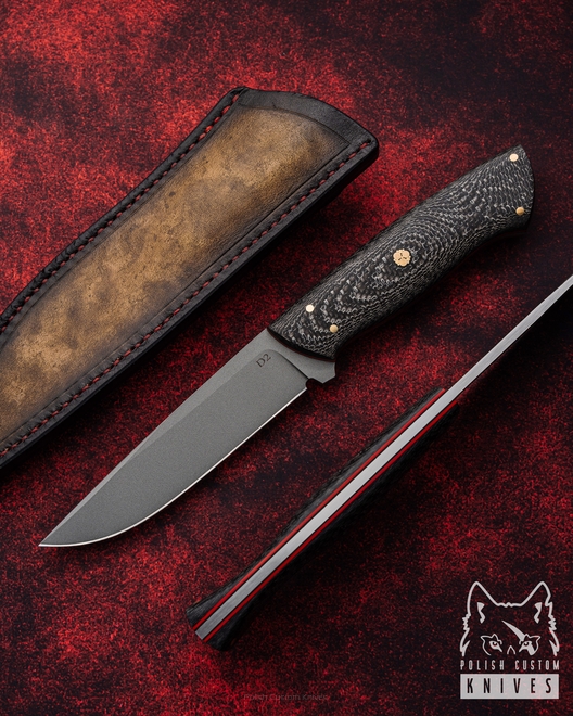 NÓŻ MYŚLIWSKI HUNTER 8 K110 D2 BLACK TWILL TD