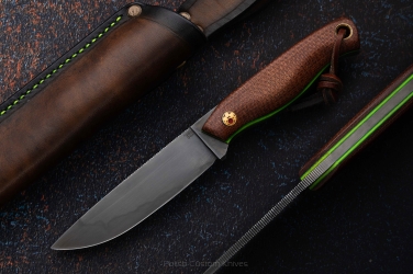 NÓŻ MYŚLIWSKI SURVIVALOWY BUSHCRAFT 1 N10E MICARTA TS CUSTOM