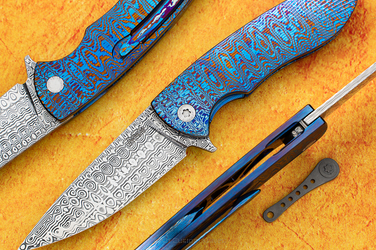 NÓŻ SKŁADANY STING 8 TIMASCUS DAMASTEEL HERMAN