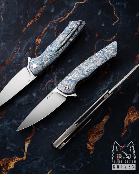 NÓŻ SKŁADANY FOLDER SLIM #0615 M390 ETERNAL GARDEN HERMAN KNIVES