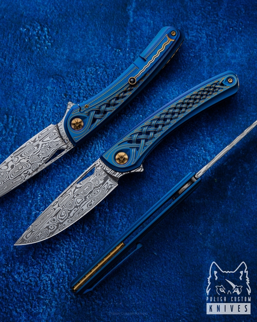 NÓŻ SKŁADANY FOLDER MINOS #50 DAMASTEEL LESBAR KNIVES