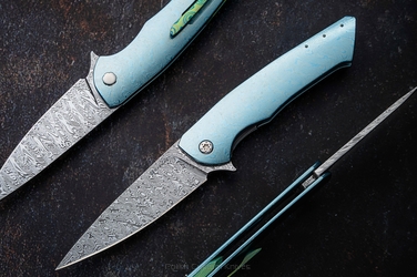 NÓŻ SKŁADANY FOLDER SLIM #0485 TIMASCUS DAMASTEEL FULL DRESS HERMAN KNIVES