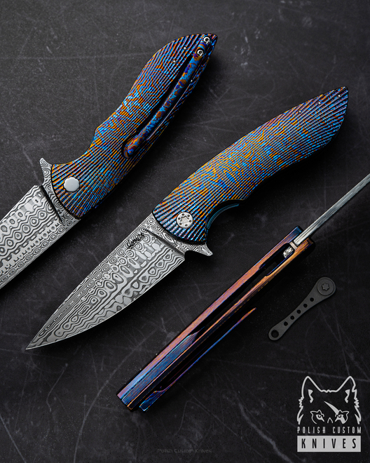 NÓŻ SKŁADANY STING 15 TIMASCUS DAMASTEEL HERMAN