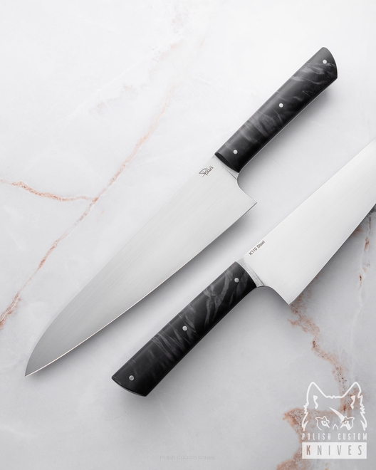 NÓŻ KUCHENNY CHEF 210 27 KLON STABILIZOWANY D2 K110 PABIŚ KNIVES