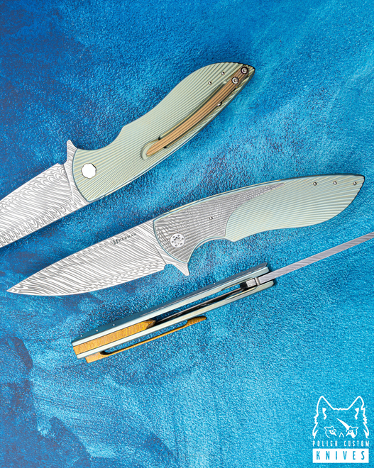 NÓŻ SKŁADANY FOLDER STING #0925 DAMASTEEL HALF DRESS HERMAN KNIVES
