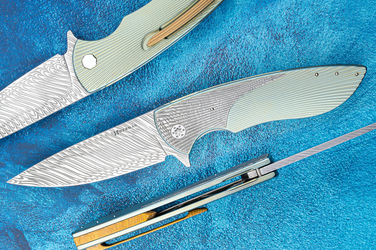 NÓŻ SKŁADANY FOLDER STING #0925 DAMASTEEL HALF DRESS HERMAN KNIVES