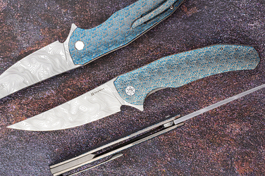 NÓŻ SKŁADANY FOLDER ISHTAR #0874 DAMASTEEL TESSERACT HALF DRESS HERMAN KNIVES