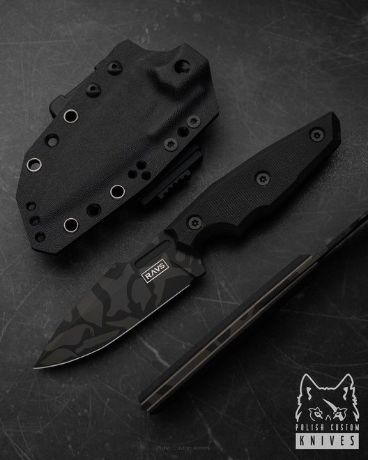 NÓŻ TAKTYCZNY MYŚLIWSKI SHARK 01 BECUT G10 RAVS KNIVES