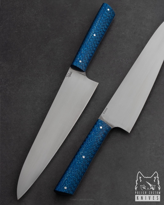 NÓŻ KUCHENNY CHEF 210 63 ELMAX BLUE TWILL PABIŚ KNIVES