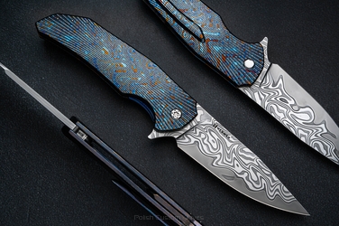 NÓŻ SKŁADANY FOLDER DRAGONFLY #0511 DAMACORE BLACK TIMASCUS LEWORĘCZNY ( C0045 ) FULL DRESS HERMAN KNIVES
