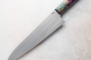 NÓŻ KUCHENNY CHEF 210 42 KLON ZIELONO RÓŻOWY ELMAX PABIŚ KNIVES