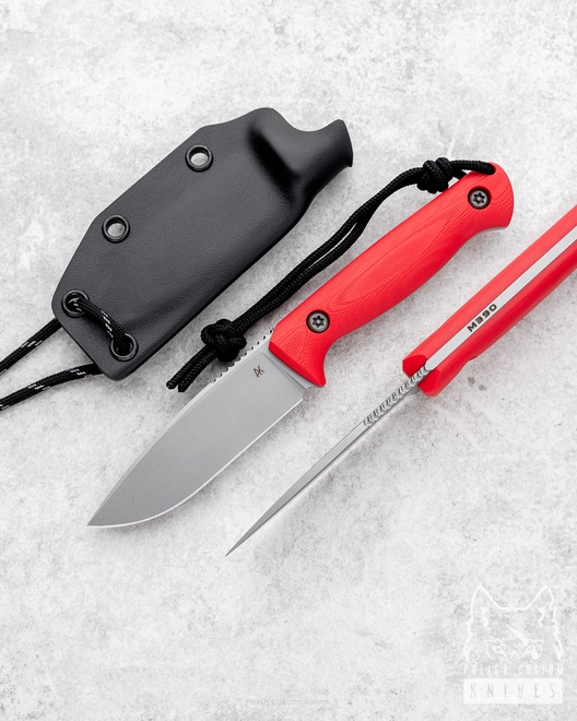 NÓŻ NECK EDC MINI AGOR M390 G10 CZERWONY AK