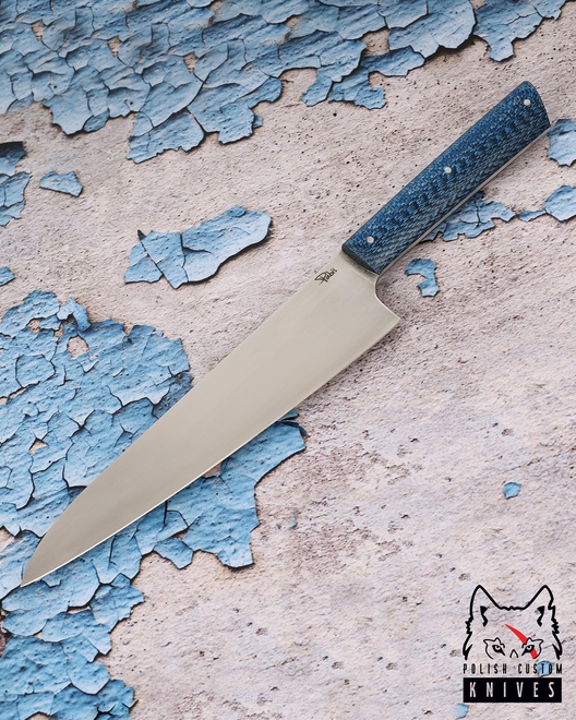 NÓŻ KUCHENNY CHEF 210 60 BLUE TWILL ELMAX PABIŚ KNIVES