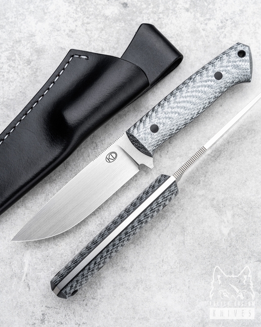 NÓŻ MYŚLIWSKI HUNTER 1 SILVER TWILL M390  KD