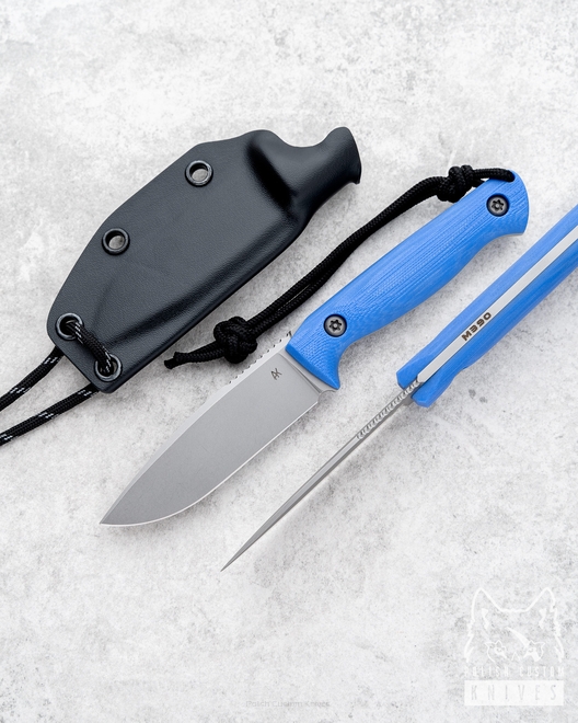 NÓŻ NECK EDC MINI AGOR M390 G10 NIEBIESKI AK