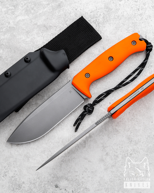 NÓŻ SURVIVALOWY ODC 125 2 VANADIS 4E ORANGE G10 AK