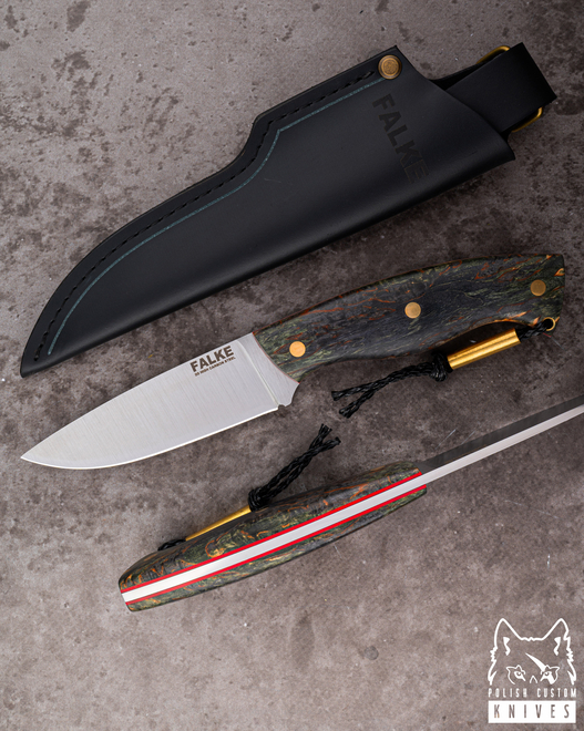 NÓŻ MYŚLIWSKI HUNTER INDIVIDUAL H383 K110 BRZOZA KARELSKA FALKE KNIVES