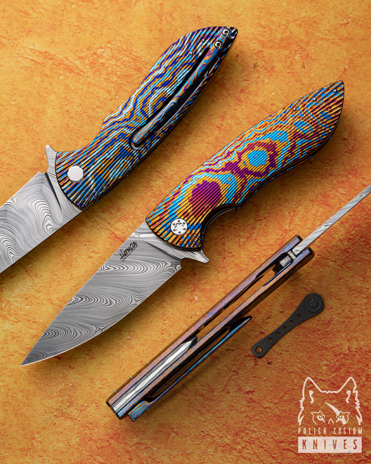 NÓŻ SKŁADANY STING 19 TIMASCUS DAMASTEEL HERMAN