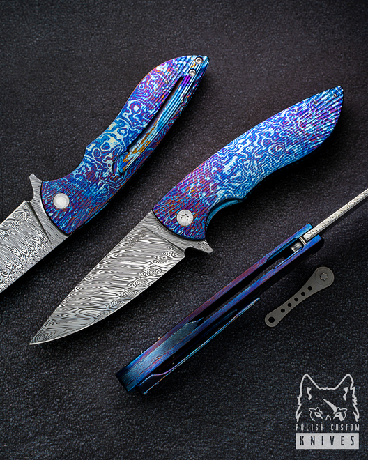 NÓŻ SKŁADANY STING 7 TIMASCUS DAMASTEEL HERMAN