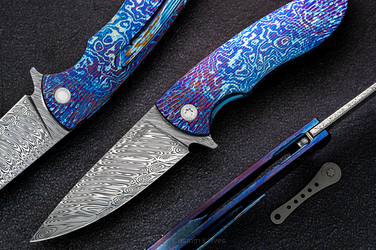 NÓŻ SKŁADANY STING 7 TIMASCUS DAMASTEEL HERMAN