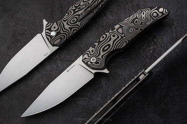 NÓŻ SKŁADANY FOLDER DRAGONFLY #0522 M398 NEBULA RIPPLE HERMAN KNIVES