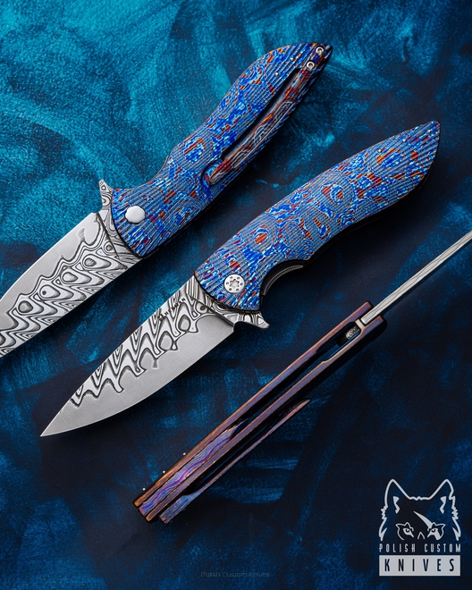 NÓŻ SKŁADANY FOLDER STING 537 TIMASCUS DAMACORE FULL DRESS HERMAN KNIVES