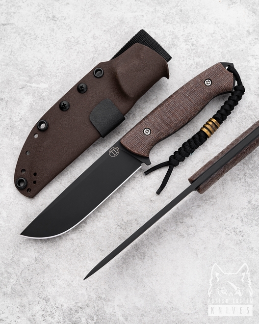 NÓŻ SURVIVALOWY RATEL II MICARTA BRĄZOWA NZ3 5 TD