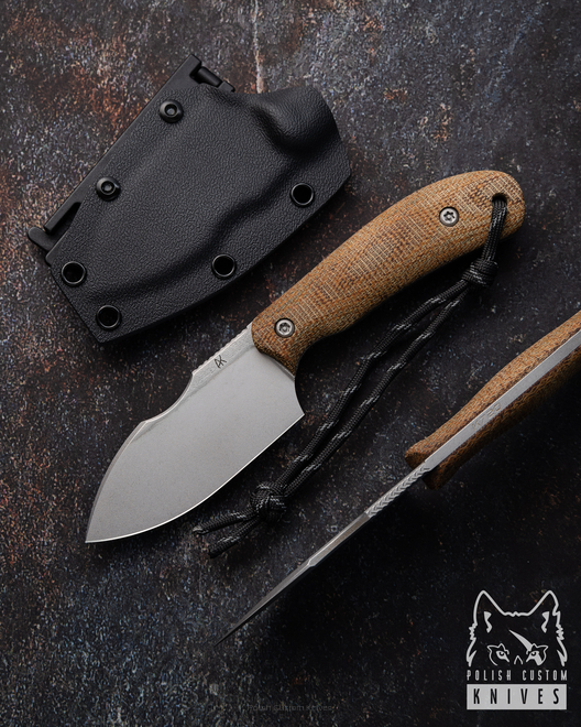 NÓŻ MYŚLIWSKI EDC CWANIAK 14 K720 MICARTA AK