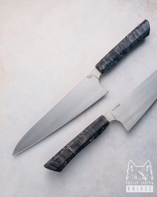 NÓŻ KUCHENNY GYUTO 210 8 K110 D2 KLON STABILIZOWANY RĘKOJEŚĆ PROFILOWANA PABIŚ