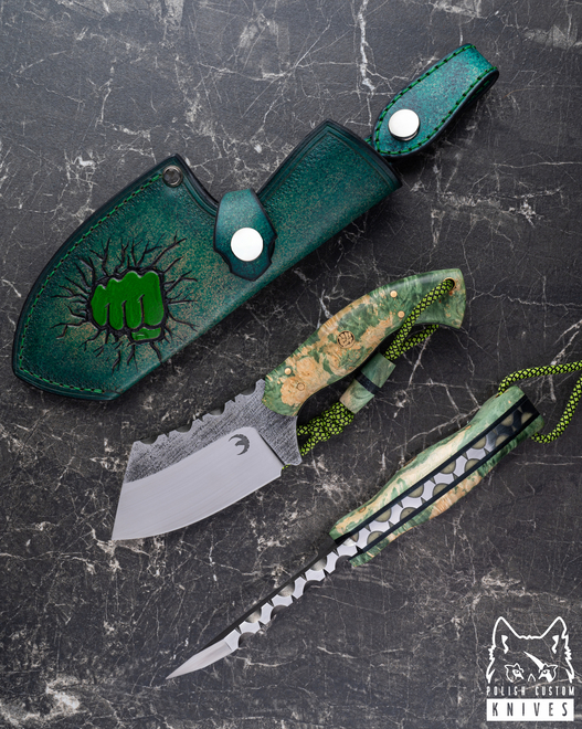 NÓŻ SURVIVALOWY TASAK FIST 1  NC11LV STABLIZOWANA CZECZOTA KLONU RAVEN KNIVES