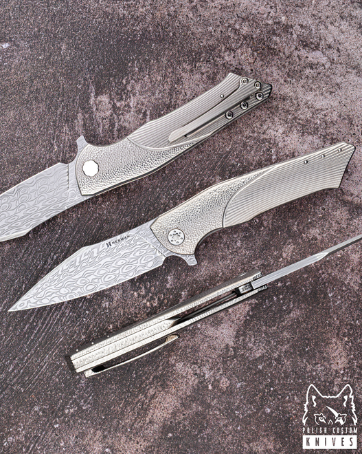 NÓŻ SKŁADANY FOLDER BEE #0266 DAMASTEEL HALF DRESS HERMAN KNIVES