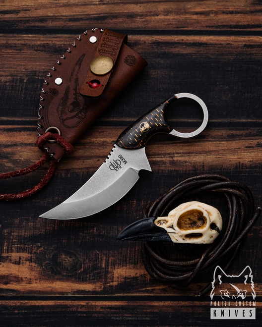 NÓŻ EKSKLUZYWNY NECK SUŁTAN + DE LUX 12 M390 PLAGUE DOCTOR STEAMPUNK PRUCIAK