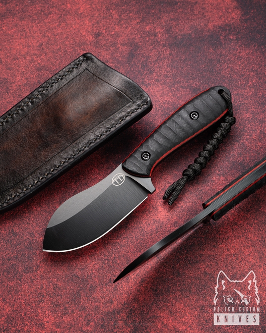 NÓŻ SURVIVALOWY EDC NESSMUK BLACK PEARL 4 O2 K720 Z POCHWĄ SKÓRZANĄ TD