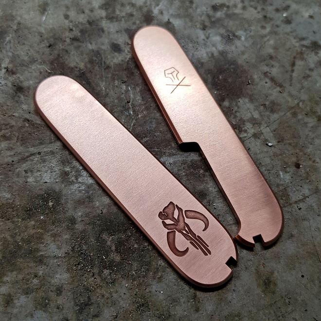 Okładziny do scyzoryka Victorinox 91mm  Mandalorian Miedź