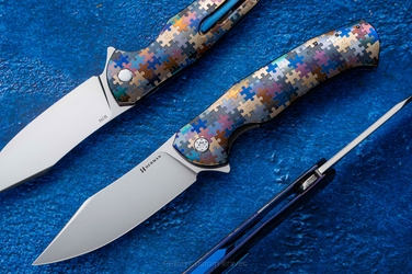 NÓŻ SKŁADANY FOLDER MANTIS #0303 M390 PUZZLE HERMAN KNIVES