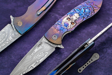 NÓŻ SKŁADANY FOLDER STING 1 MEMENTO MORI DAMASTEEL HERMAN PIMPED by MICHO