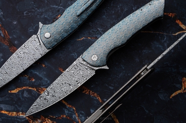 NÓŻ SKŁADANY FOLDER SLIM #0618 DAMASTEEL TESSERACT HERMAN KNIVES