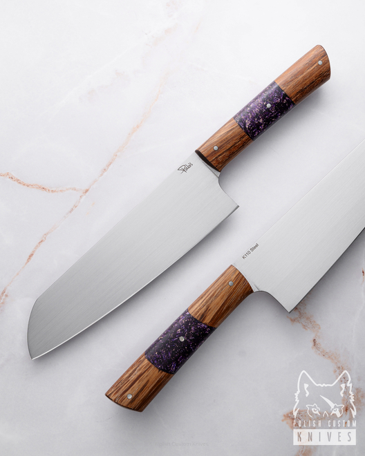 NÓŻ KUCHENNY SANTOKU 180 27 K110 HYBRYDA PABIŚ KNIVES